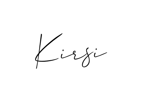 How to Draw Kirsi signature style? Allison_Script is a latest design signature styles for name Kirsi. Kirsi signature style 2 images and pictures png