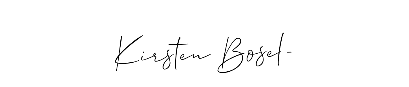 Here are the top 10 professional signature styles for the name Kirsten Bosel-. These are the best autograph styles you can use for your name. Kirsten Bosel- signature style 2 images and pictures png