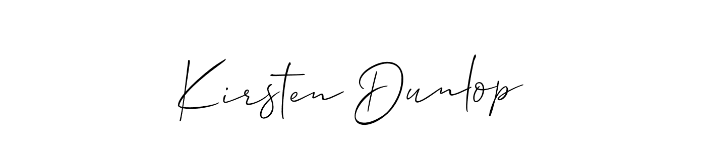 if you are searching for the best signature style for your name Kirsten Dunlop. so please give up your signature search. here we have designed multiple signature styles  using Allison_Script. Kirsten Dunlop signature style 2 images and pictures png