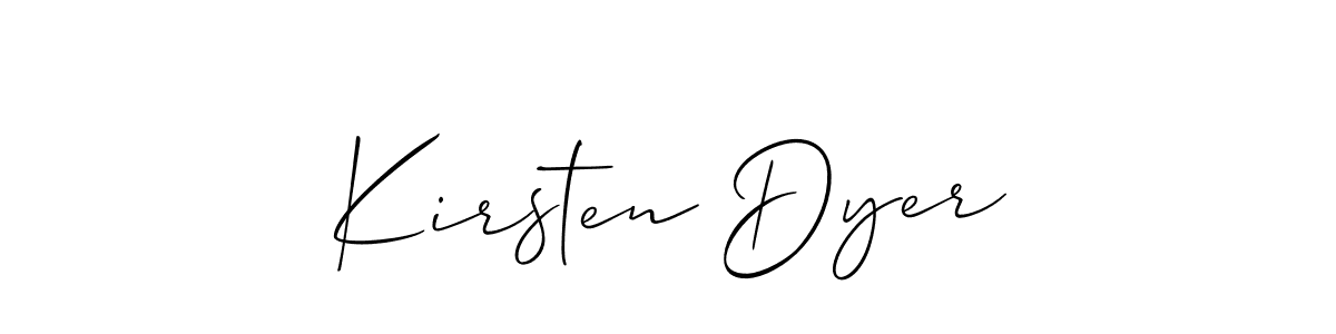 You should practise on your own different ways (Allison_Script) to write your name (Kirsten Dyer) in signature. don't let someone else do it for you. Kirsten Dyer signature style 2 images and pictures png