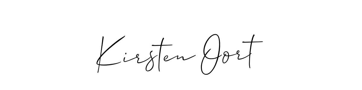 Design your own signature with our free online signature maker. With this signature software, you can create a handwritten (Allison_Script) signature for name Kirsten Oort. Kirsten Oort signature style 2 images and pictures png