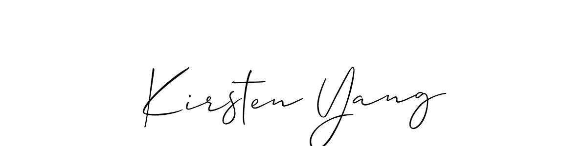 Make a beautiful signature design for name Kirsten Yang. Use this online signature maker to create a handwritten signature for free. Kirsten Yang signature style 2 images and pictures png