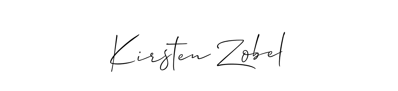 Design your own signature with our free online signature maker. With this signature software, you can create a handwritten (Allison_Script) signature for name Kirsten Zobel. Kirsten Zobel signature style 2 images and pictures png