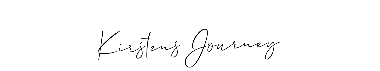 How to make Kirstens Journey name signature. Use Allison_Script style for creating short signs online. This is the latest handwritten sign. Kirstens Journey signature style 2 images and pictures png