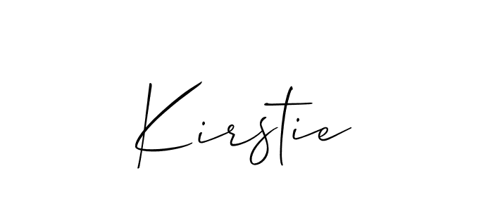 How to make Kirstie signature? Allison_Script is a professional autograph style. Create handwritten signature for Kirstie name. Kirstie signature style 2 images and pictures png