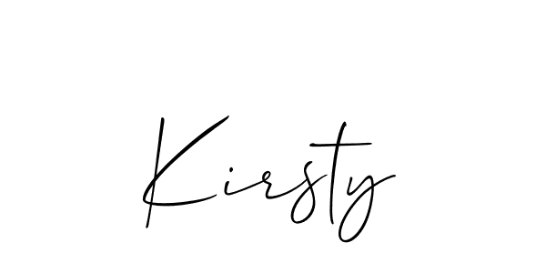 Kirsty stylish signature style. Best Handwritten Sign (Allison_Script) for my name. Handwritten Signature Collection Ideas for my name Kirsty. Kirsty signature style 2 images and pictures png