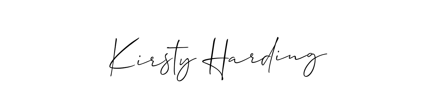 How to Draw Kirsty Harding signature style? Allison_Script is a latest design signature styles for name Kirsty Harding. Kirsty Harding signature style 2 images and pictures png
