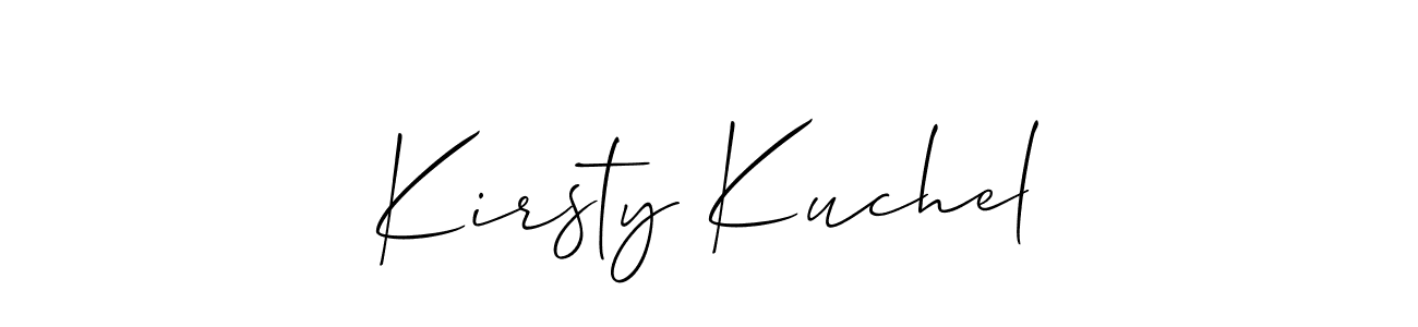 Also You can easily find your signature by using the search form. We will create Kirsty Kuchel name handwritten signature images for you free of cost using Allison_Script sign style. Kirsty Kuchel signature style 2 images and pictures png