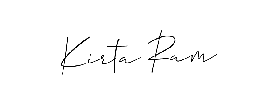Make a short Kirta Ram signature style. Manage your documents anywhere anytime using Allison_Script. Create and add eSignatures, submit forms, share and send files easily. Kirta Ram signature style 2 images and pictures png