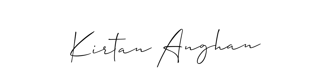 Use a signature maker to create a handwritten signature online. With this signature software, you can design (Allison_Script) your own signature for name Kirtan Anghan. Kirtan Anghan signature style 2 images and pictures png