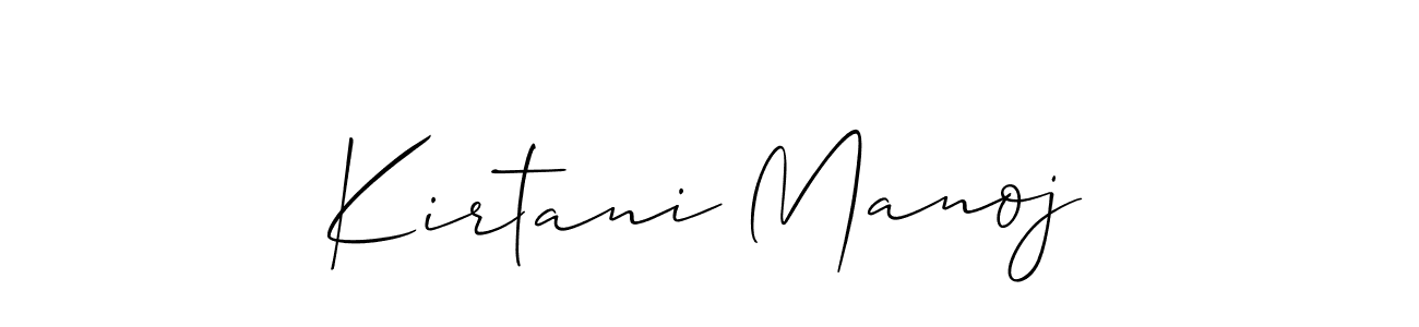 How to Draw Kirtani Manoj signature style? Allison_Script is a latest design signature styles for name Kirtani Manoj. Kirtani Manoj signature style 2 images and pictures png