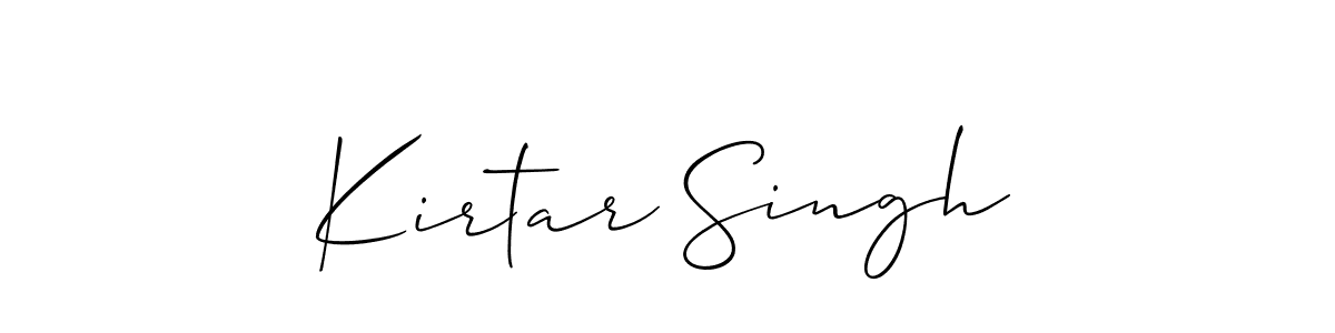 Create a beautiful signature design for name Kirtar Singh. With this signature (Allison_Script) fonts, you can make a handwritten signature for free. Kirtar Singh signature style 2 images and pictures png