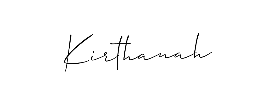 Create a beautiful signature design for name Kirthanah. With this signature (Allison_Script) fonts, you can make a handwritten signature for free. Kirthanah signature style 2 images and pictures png