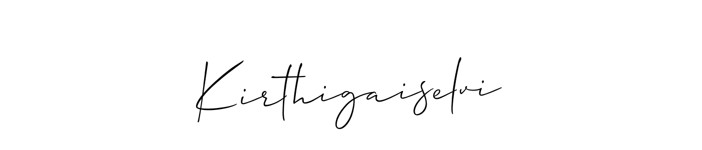 Also You can easily find your signature by using the search form. We will create Kirthigaiselvi name handwritten signature images for you free of cost using Allison_Script sign style. Kirthigaiselvi signature style 2 images and pictures png