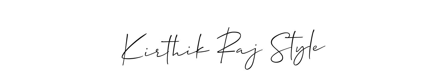You should practise on your own different ways (Allison_Script) to write your name (Kirthik Raj Style) in signature. don't let someone else do it for you. Kirthik Raj Style signature style 2 images and pictures png