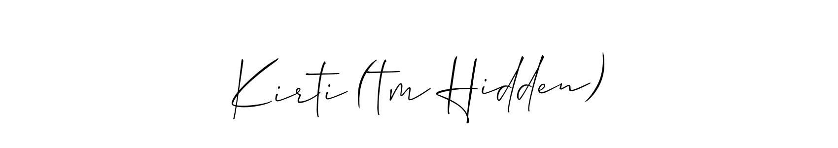 How to make Kirti (tm Hidden) signature? Allison_Script is a professional autograph style. Create handwritten signature for Kirti (tm Hidden) name. Kirti (tm Hidden) signature style 2 images and pictures png