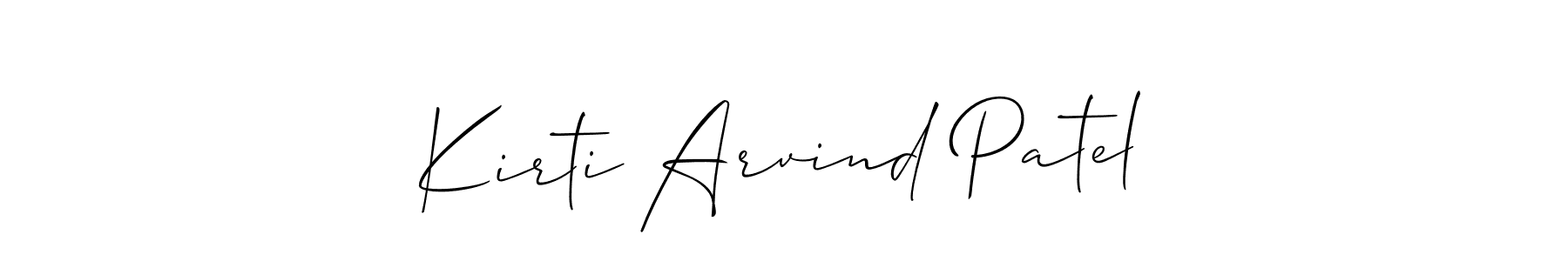 Kirti Arvind Patel stylish signature style. Best Handwritten Sign (Allison_Script) for my name. Handwritten Signature Collection Ideas for my name Kirti Arvind Patel. Kirti Arvind Patel signature style 2 images and pictures png