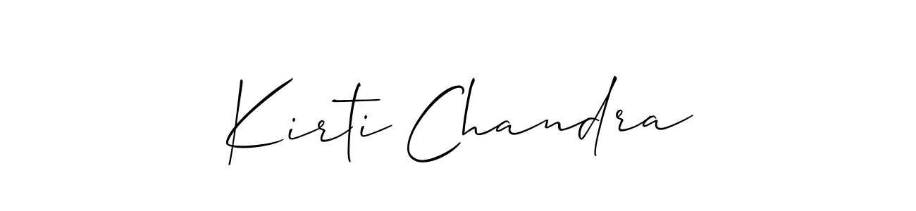 Use a signature maker to create a handwritten signature online. With this signature software, you can design (Allison_Script) your own signature for name Kirti Chandra. Kirti Chandra signature style 2 images and pictures png