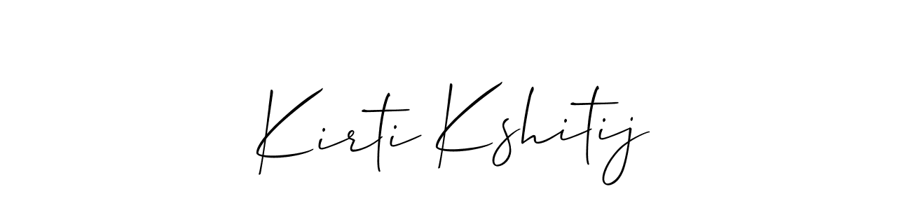 if you are searching for the best signature style for your name Kirti Kshitij. so please give up your signature search. here we have designed multiple signature styles  using Allison_Script. Kirti Kshitij signature style 2 images and pictures png