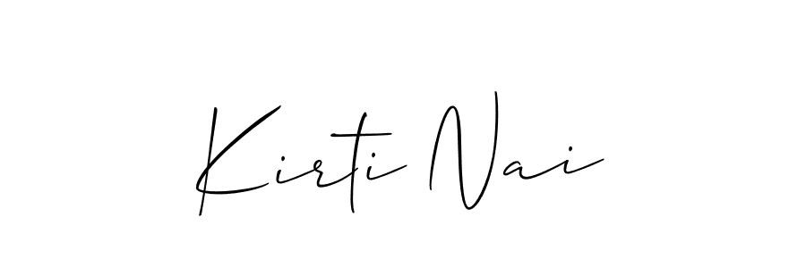 if you are searching for the best signature style for your name Kirti Nai. so please give up your signature search. here we have designed multiple signature styles  using Allison_Script. Kirti Nai signature style 2 images and pictures png