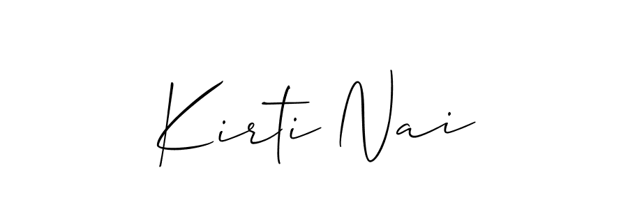 if you are searching for the best signature style for your name Kirti Nai. so please give up your signature search. here we have designed multiple signature styles  using Allison_Script. Kirti Nai signature style 2 images and pictures png