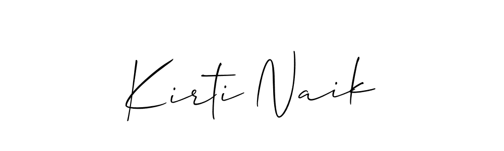 Create a beautiful signature design for name Kirti Naik. With this signature (Allison_Script) fonts, you can make a handwritten signature for free. Kirti Naik signature style 2 images and pictures png