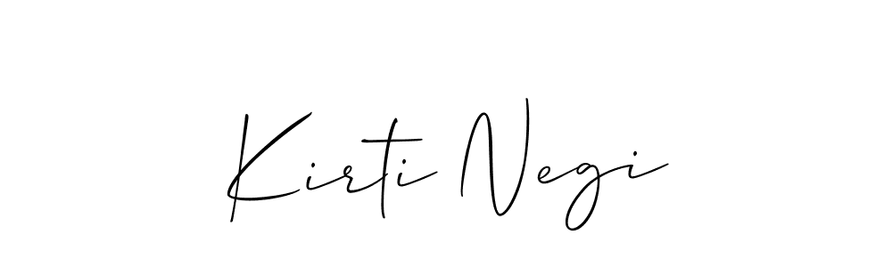 It looks lik you need a new signature style for name Kirti Negi. Design unique handwritten (Allison_Script) signature with our free signature maker in just a few clicks. Kirti Negi signature style 2 images and pictures png