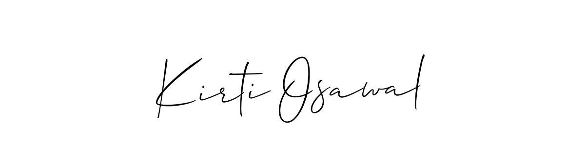 Similarly Allison_Script is the best handwritten signature design. Signature creator online .You can use it as an online autograph creator for name Kirti Osawal. Kirti Osawal signature style 2 images and pictures png