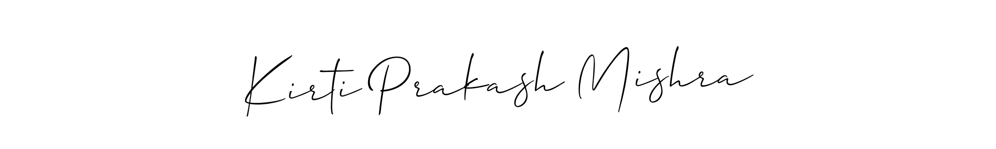 Design your own signature with our free online signature maker. With this signature software, you can create a handwritten (Allison_Script) signature for name Kirti Prakash Mishra. Kirti Prakash Mishra signature style 2 images and pictures png