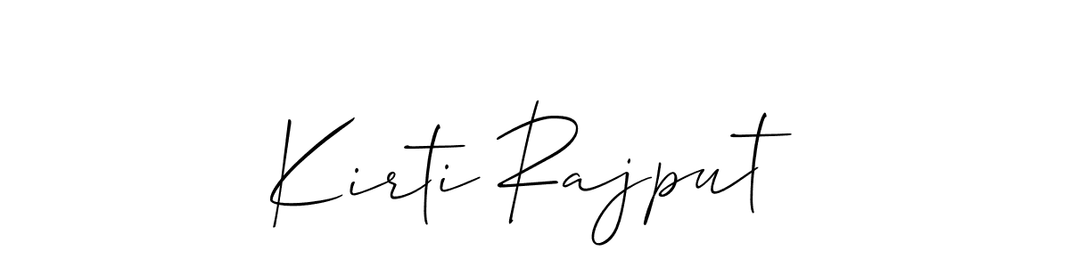 Design your own signature with our free online signature maker. With this signature software, you can create a handwritten (Allison_Script) signature for name Kirti Rajput. Kirti Rajput signature style 2 images and pictures png