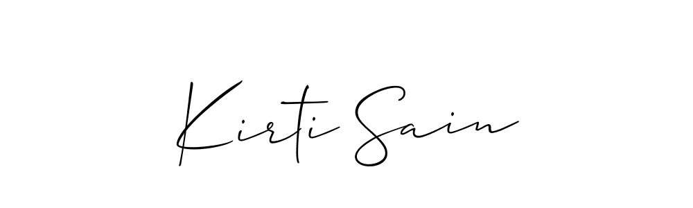 You should practise on your own different ways (Allison_Script) to write your name (Kirti Sain) in signature. don't let someone else do it for you. Kirti Sain signature style 2 images and pictures png