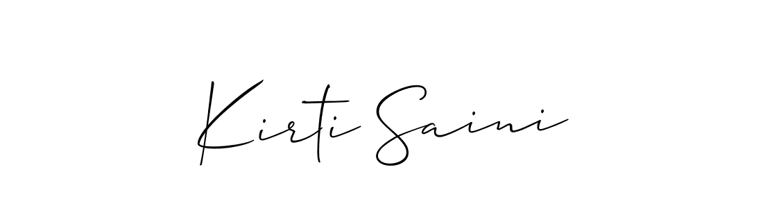 Kirti Saini stylish signature style. Best Handwritten Sign (Allison_Script) for my name. Handwritten Signature Collection Ideas for my name Kirti Saini. Kirti Saini signature style 2 images and pictures png