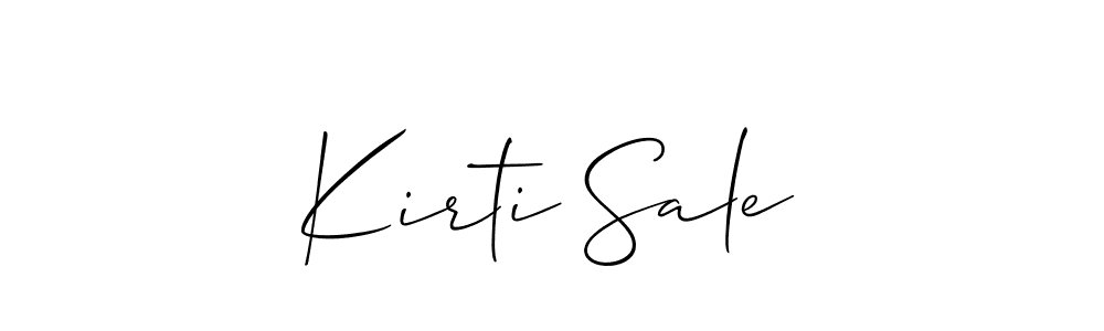 The best way (Allison_Script) to make a short signature is to pick only two or three words in your name. The name Kirti Sale include a total of six letters. For converting this name. Kirti Sale signature style 2 images and pictures png