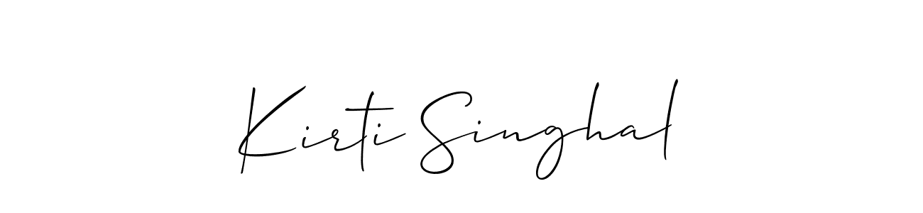 How to Draw Kirti Singhal signature style? Allison_Script is a latest design signature styles for name Kirti Singhal. Kirti Singhal signature style 2 images and pictures png