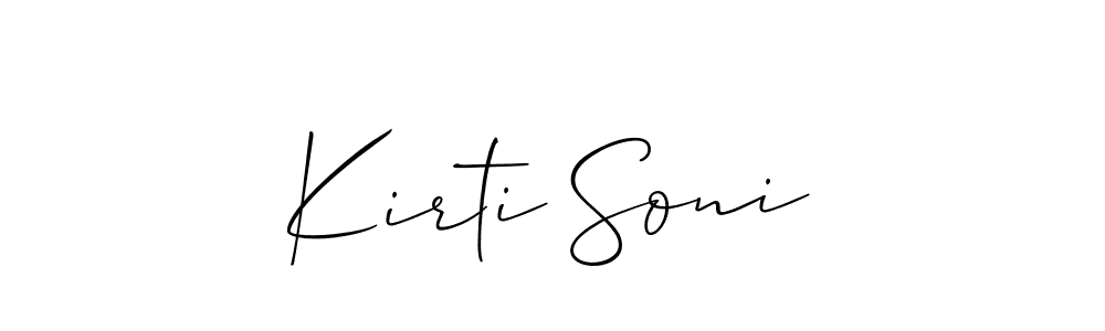 Best and Professional Signature Style for Kirti Soni. Allison_Script Best Signature Style Collection. Kirti Soni signature style 2 images and pictures png