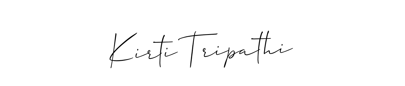How to make Kirti Tripathi signature? Allison_Script is a professional autograph style. Create handwritten signature for Kirti Tripathi name. Kirti Tripathi signature style 2 images and pictures png