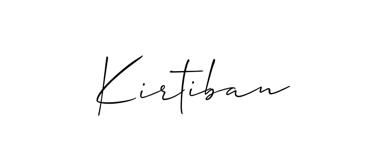 Use a signature maker to create a handwritten signature online. With this signature software, you can design (Allison_Script) your own signature for name Kirtiban. Kirtiban signature style 2 images and pictures png