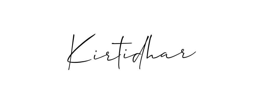 How to make Kirtidhar signature? Allison_Script is a professional autograph style. Create handwritten signature for Kirtidhar name. Kirtidhar signature style 2 images and pictures png