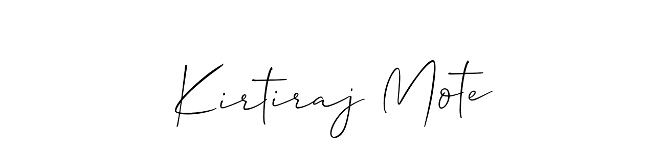 Create a beautiful signature design for name Kirtiraj Mote. With this signature (Allison_Script) fonts, you can make a handwritten signature for free. Kirtiraj Mote signature style 2 images and pictures png