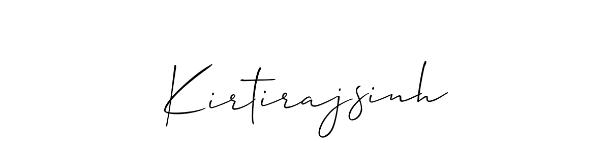 How to make Kirtirajsinh name signature. Use Allison_Script style for creating short signs online. This is the latest handwritten sign. Kirtirajsinh signature style 2 images and pictures png