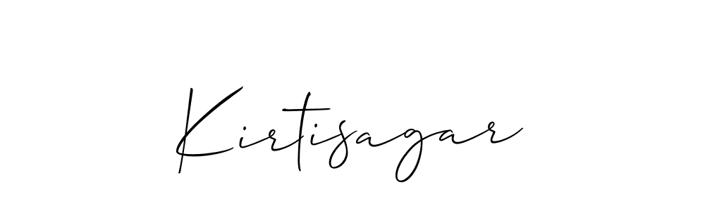 Use a signature maker to create a handwritten signature online. With this signature software, you can design (Allison_Script) your own signature for name Kirtisagar. Kirtisagar signature style 2 images and pictures png