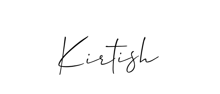 How to make Kirtish name signature. Use Allison_Script style for creating short signs online. This is the latest handwritten sign. Kirtish signature style 2 images and pictures png