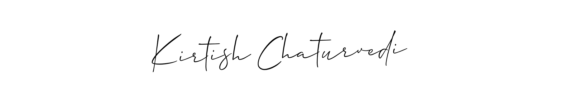 This is the best signature style for the Kirtish Chaturvedi name. Also you like these signature font (Allison_Script). Mix name signature. Kirtish Chaturvedi signature style 2 images and pictures png