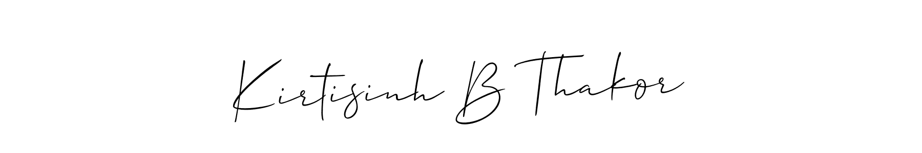 Create a beautiful signature design for name Kirtisinh B Thakor. With this signature (Allison_Script) fonts, you can make a handwritten signature for free. Kirtisinh B Thakor signature style 2 images and pictures png