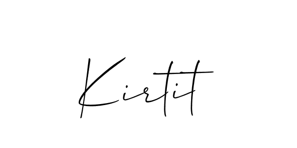 How to make Kirtit signature? Allison_Script is a professional autograph style. Create handwritten signature for Kirtit name. Kirtit signature style 2 images and pictures png