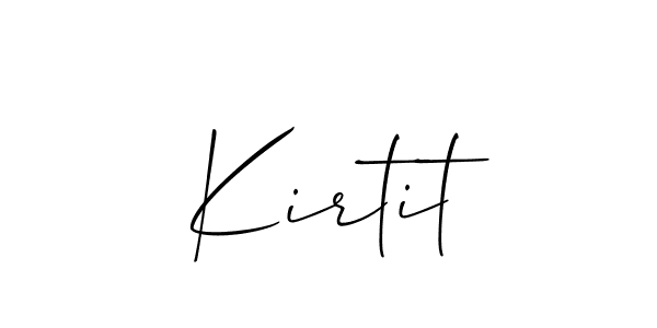 How to make Kirtit signature? Allison_Script is a professional autograph style. Create handwritten signature for Kirtit name. Kirtit signature style 2 images and pictures png