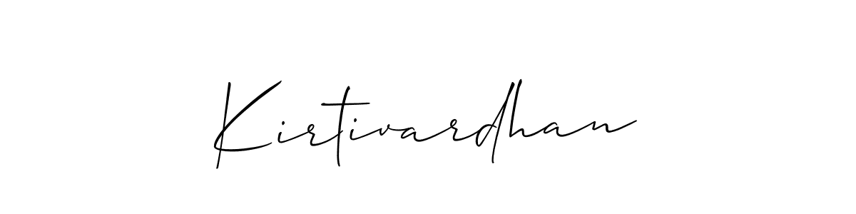 How to make Kirtivardhan signature? Allison_Script is a professional autograph style. Create handwritten signature for Kirtivardhan name. Kirtivardhan signature style 2 images and pictures png