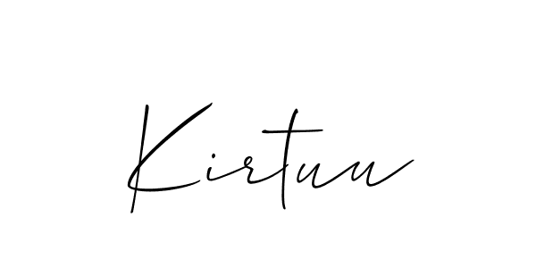 How to make Kirtuu name signature. Use Allison_Script style for creating short signs online. This is the latest handwritten sign. Kirtuu signature style 2 images and pictures png