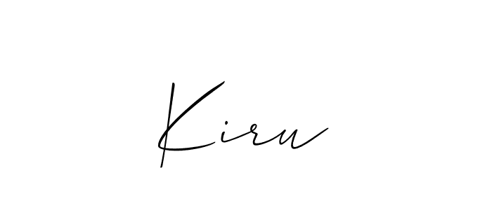 Create a beautiful signature design for name Kiru♡. With this signature (Allison_Script) fonts, you can make a handwritten signature for free. Kiru♡ signature style 2 images and pictures png
