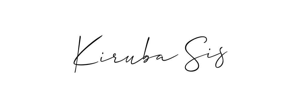 How to make Kiruba Sis signature? Allison_Script is a professional autograph style. Create handwritten signature for Kiruba Sis name. Kiruba Sis signature style 2 images and pictures png